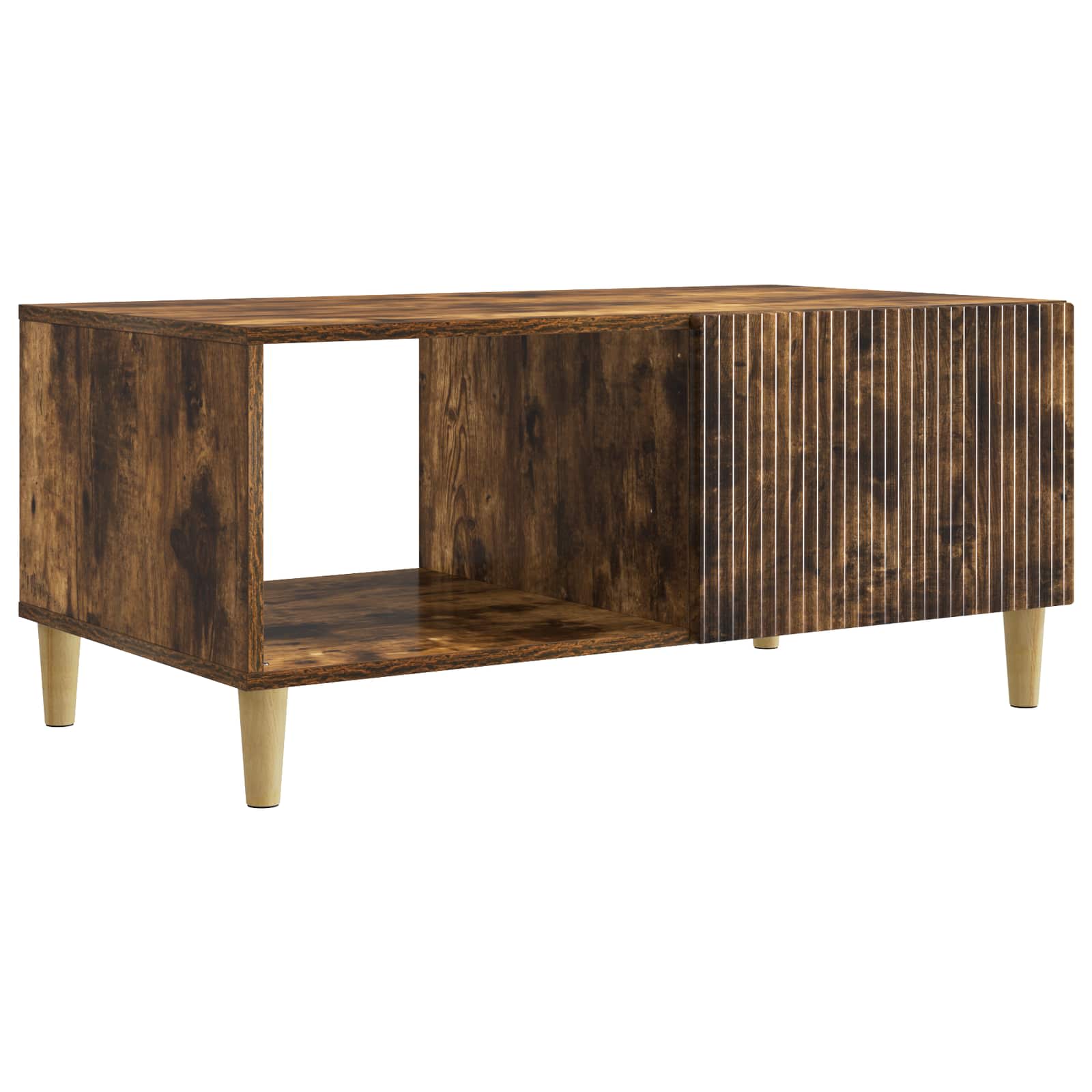 vidaXL Coffee Table Smoked Oak 90 x 50 x 40 cm Engineered Wood 2