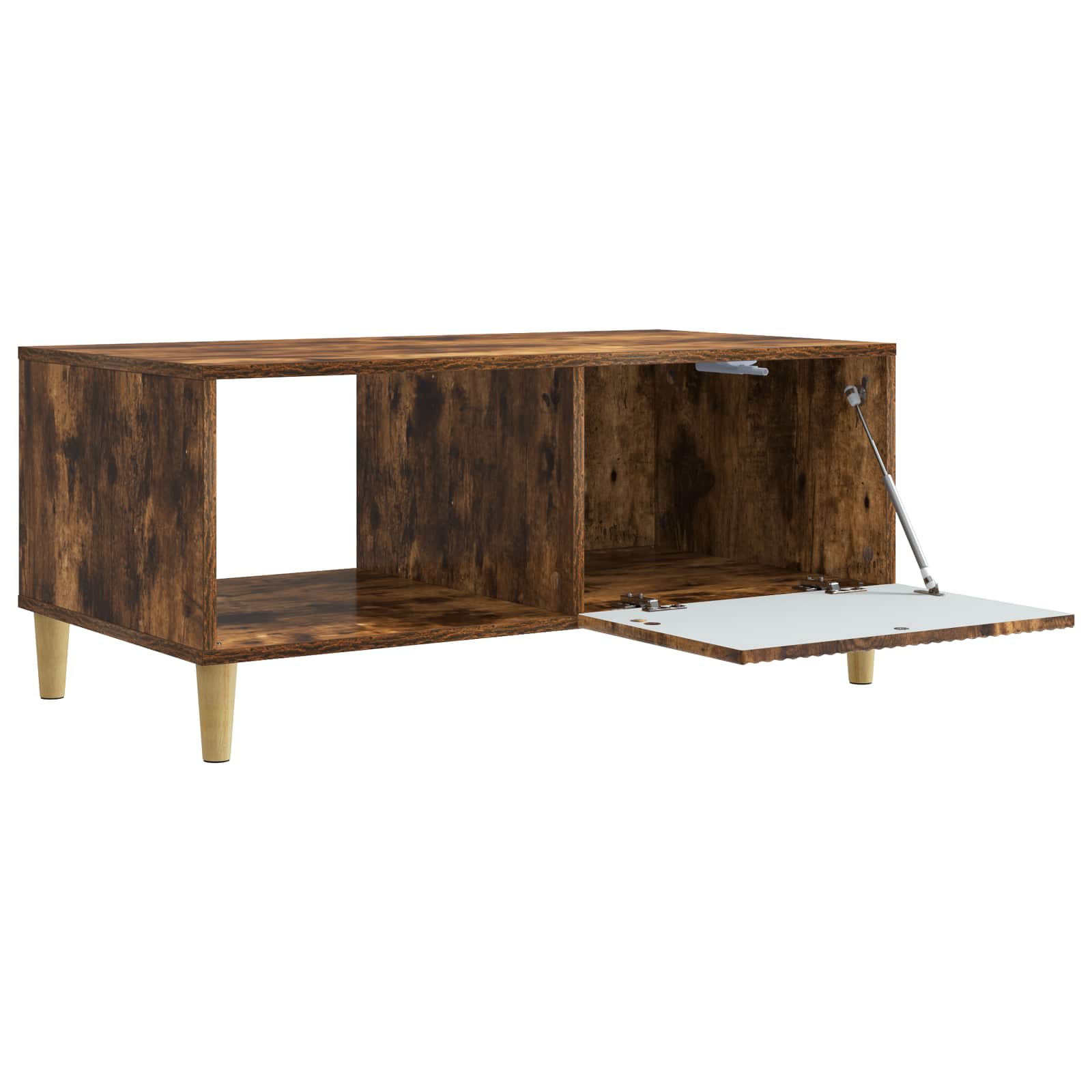 vidaXL Coffee Table Smoked Oak 90 x 50 x 40 cm Engineered Wood 4
