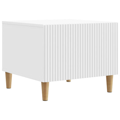 vidaXL Coffee Table with Drawer White 49 x 50 x 40 cm Engineered Wood 2