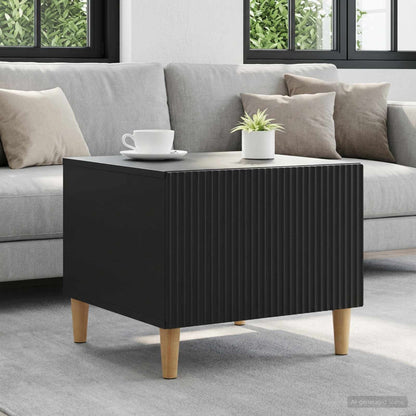 vidaXL Coffee Table with Drawer Black 49 x 50 x 40 cm Engineered Wood 1