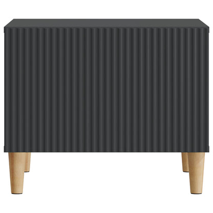 vidaXL Coffee Table with Drawer Black 49 x 50 x 40 cm Engineered Wood 5