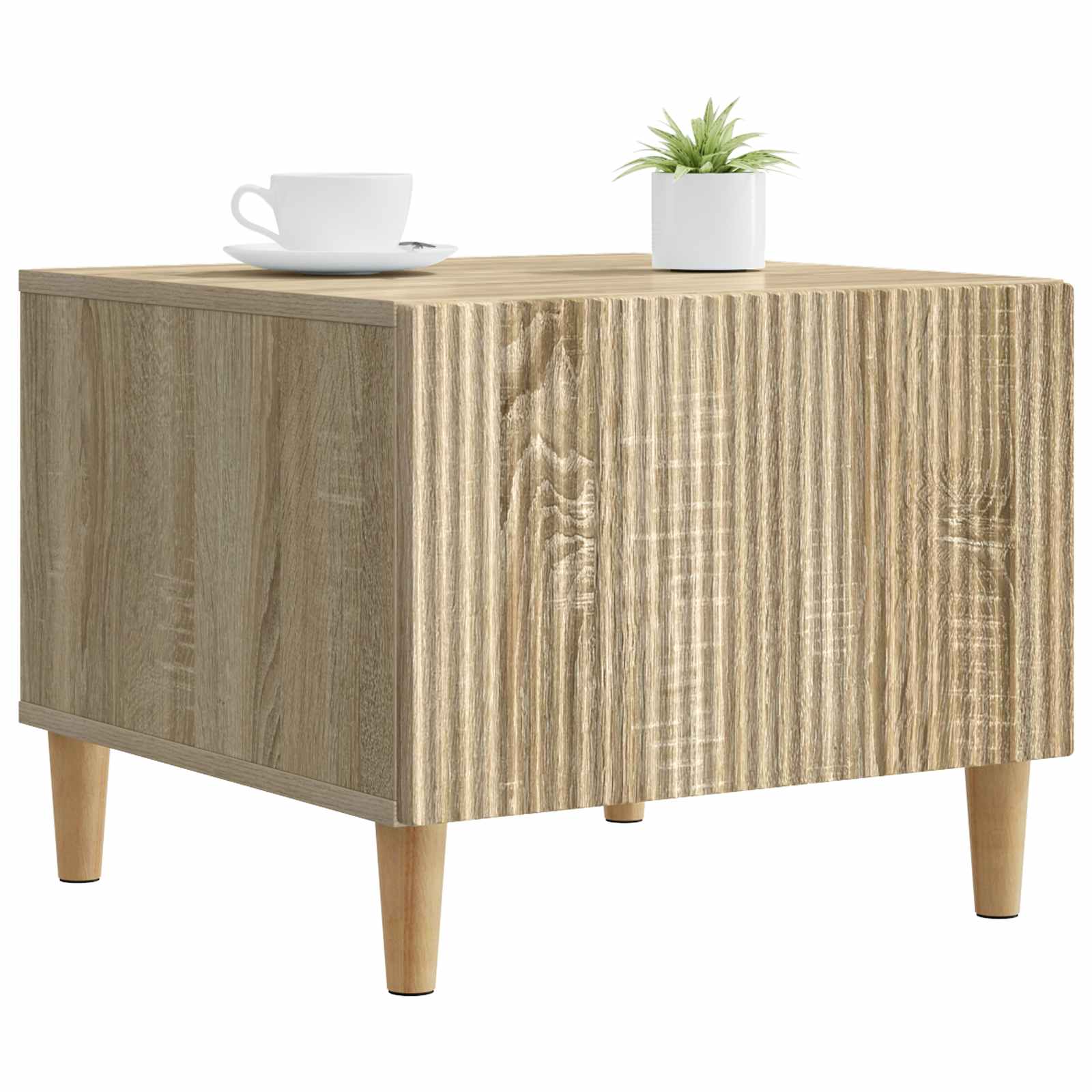 vidaXL Coffee Table Sonoma Oak 49 x 50 x 40 cm Engineered Wood 3