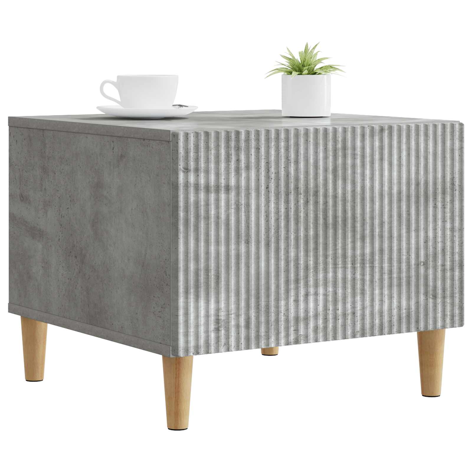 vidaXL Coffee Table Concrete Grey 49 x 50 x 40 cm Engineered Wood 3