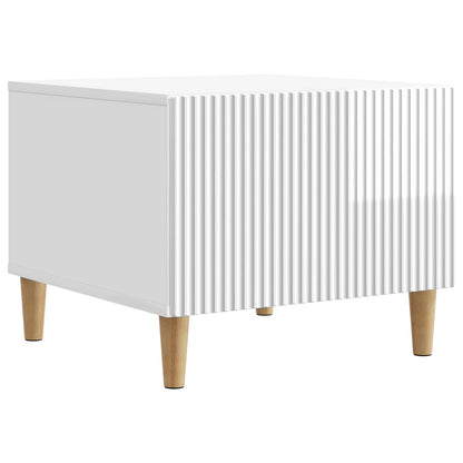 vidaXL Coffee Table High Gloss White 49 x 50 x 40 cm Engineered Wood 2