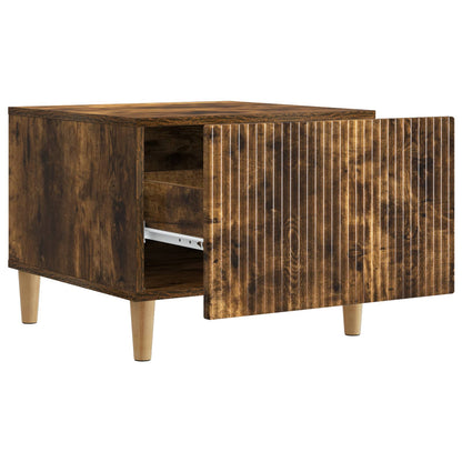 vidaXL Coffee Table Smoked Oak 49 x 50 x 40 cm Engineered Wood 4