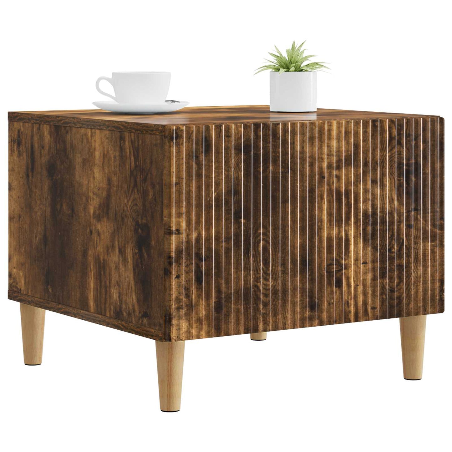 vidaXL Coffee Table Smoked Oak 49 x 50 x 40 cm Engineered Wood 3