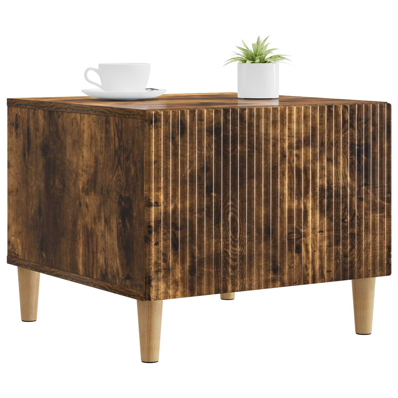 vidaXL Coffee Table Smoked Oak 49 x 50 x 40 cm Engineered Wood 3