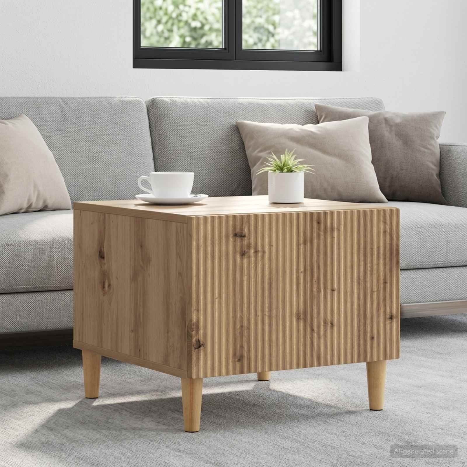 vidaXL Coffee Table Artisan Oak 49 x 50 x 40 cm Engineered Wood 1
