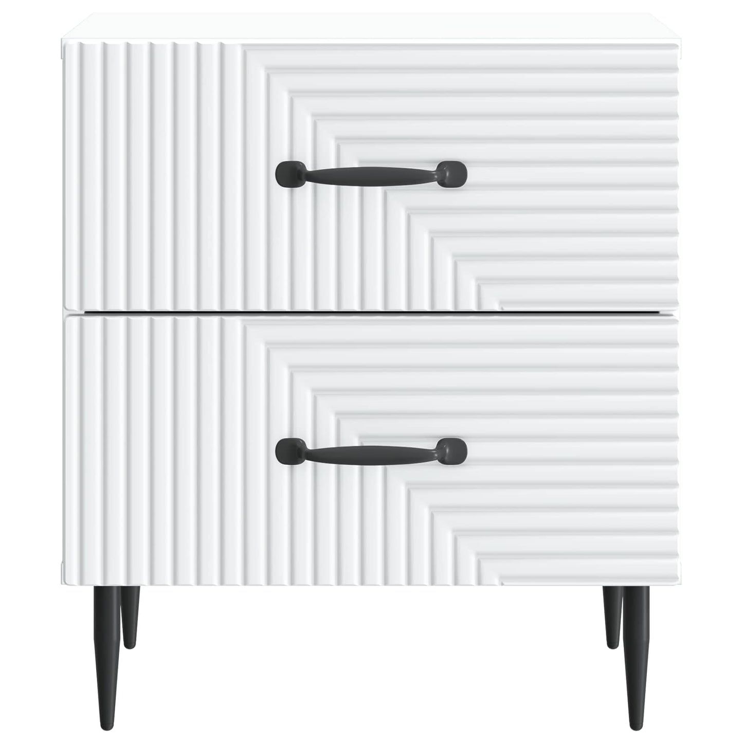 vidaXL Bedside Cabinet White 43 x 34.5 x 47.5 cm Engineered Wood 5