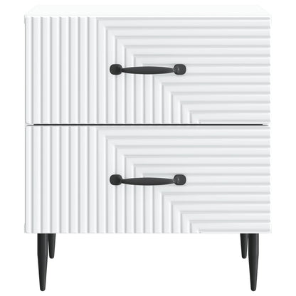 vidaXL Bedside Cabinet White 43 x 34.5 x 47.5 cm Engineered Wood 5