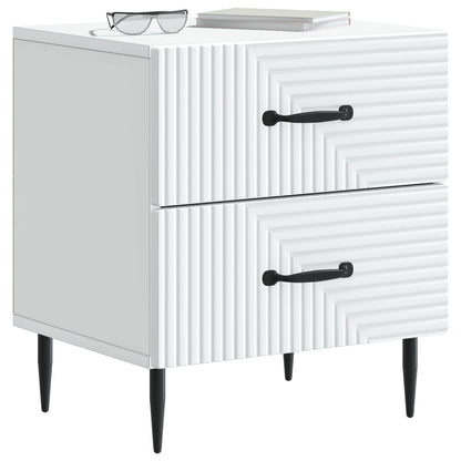 vidaXL Bedside Cabinet White 43 x 34.5 x 47.5 cm Engineered Wood 3