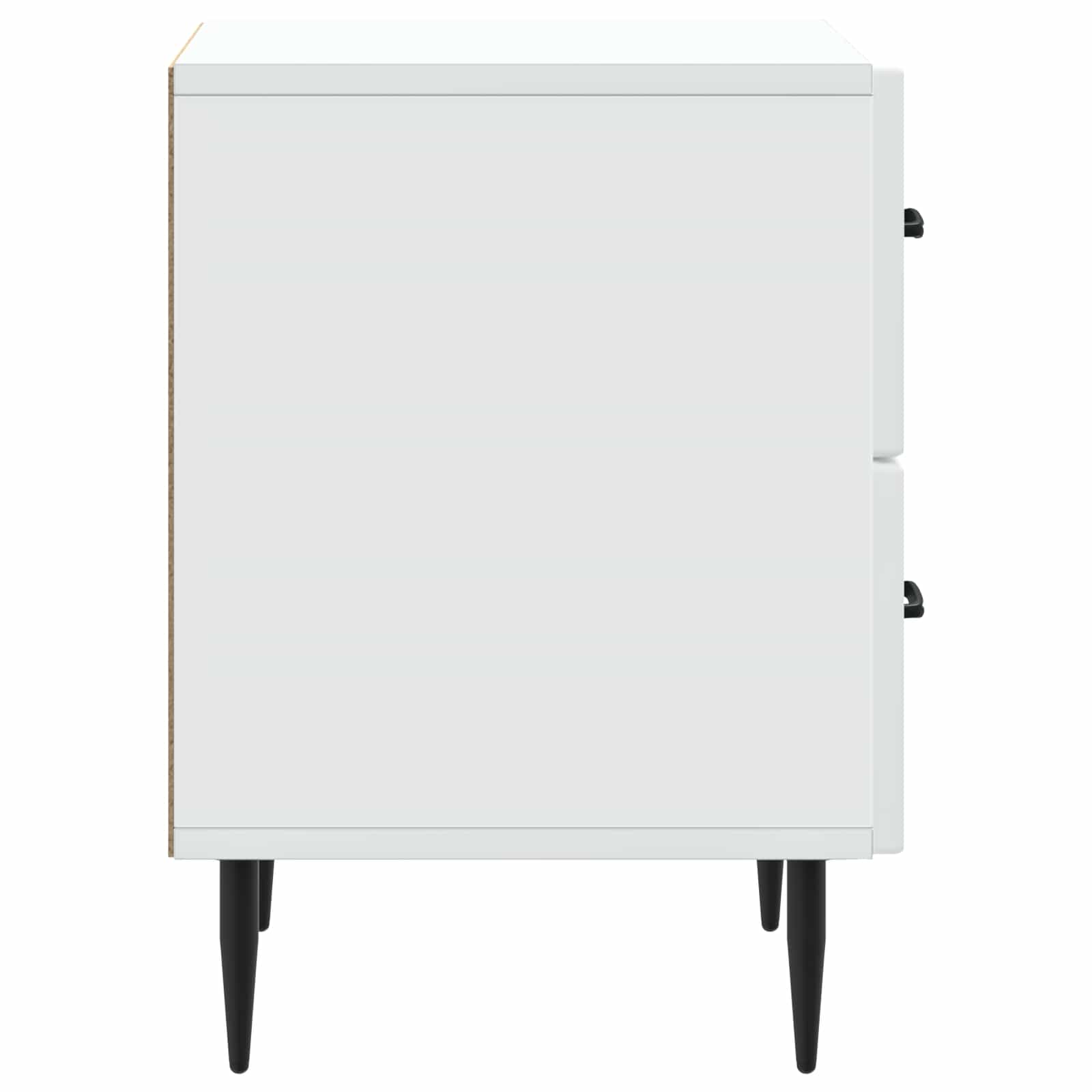 vidaXL Bedside Cabinet White 43 x 34.5 x 47.5 cm Engineered Wood 6