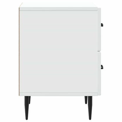 vidaXL Bedside Cabinet White 43 x 34.5 x 47.5 cm Engineered Wood 6