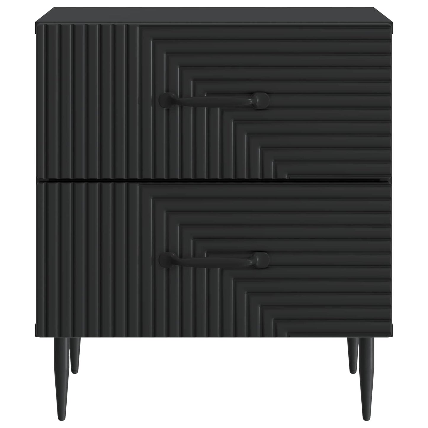 vidaXL Bedside Cabinet Black 43 x 34.5 x 47.5 cm Engineered Wood 5