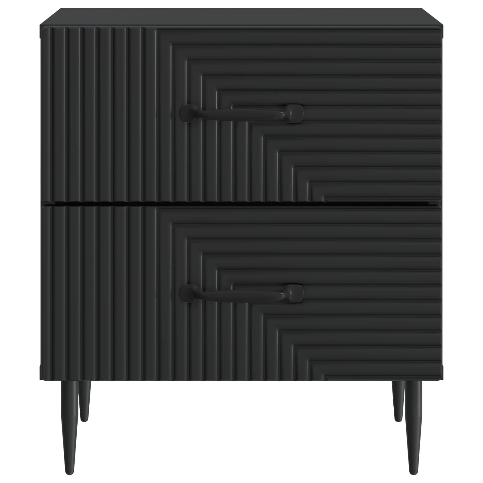 vidaXL Bedside Cabinet Black 43 x 34.5 x 47.5 cm Engineered Wood 5