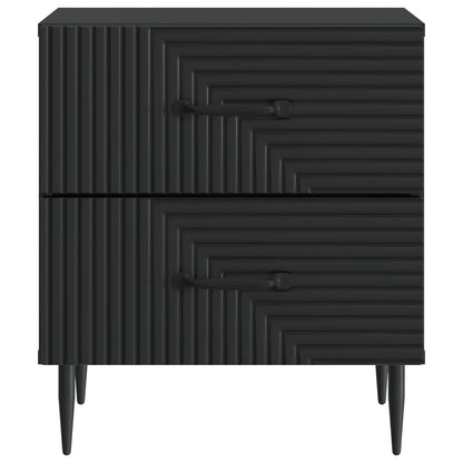 vidaXL Bedside Cabinet Black 43 x 34.5 x 47.5 cm Engineered Wood 5