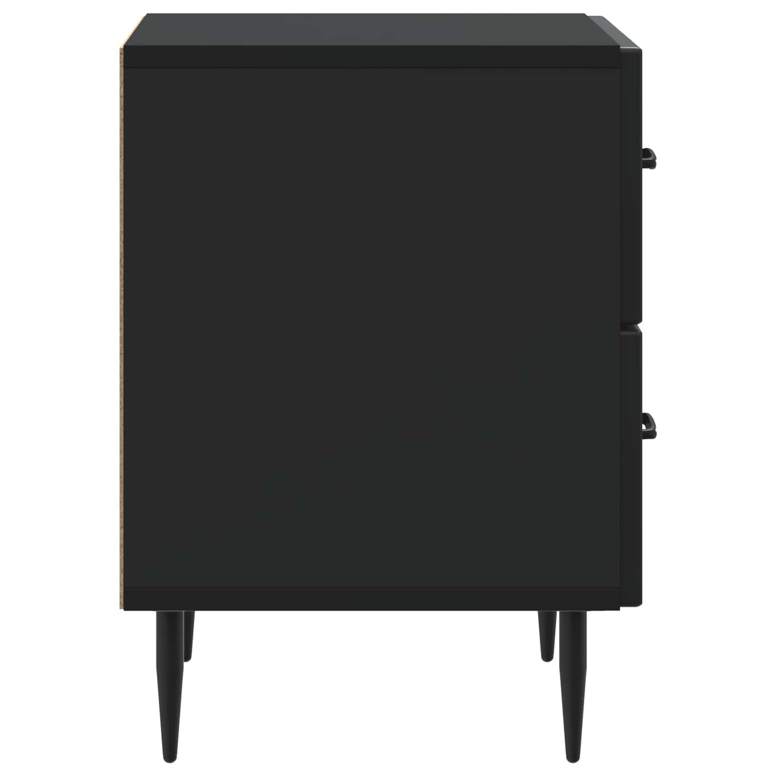 vidaXL Bedside Cabinet Black 43 x 34.5 x 47.5 cm Engineered Wood 6