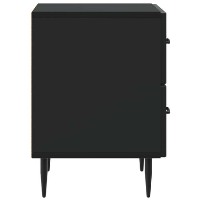 vidaXL Bedside Cabinet Black 43 x 34.5 x 47.5 cm Engineered Wood 6