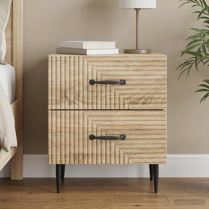 vidaXL Bedside Cabinet Sonoma Oak 43 x 34.5 x 47.5 cm Engineered Wood 1