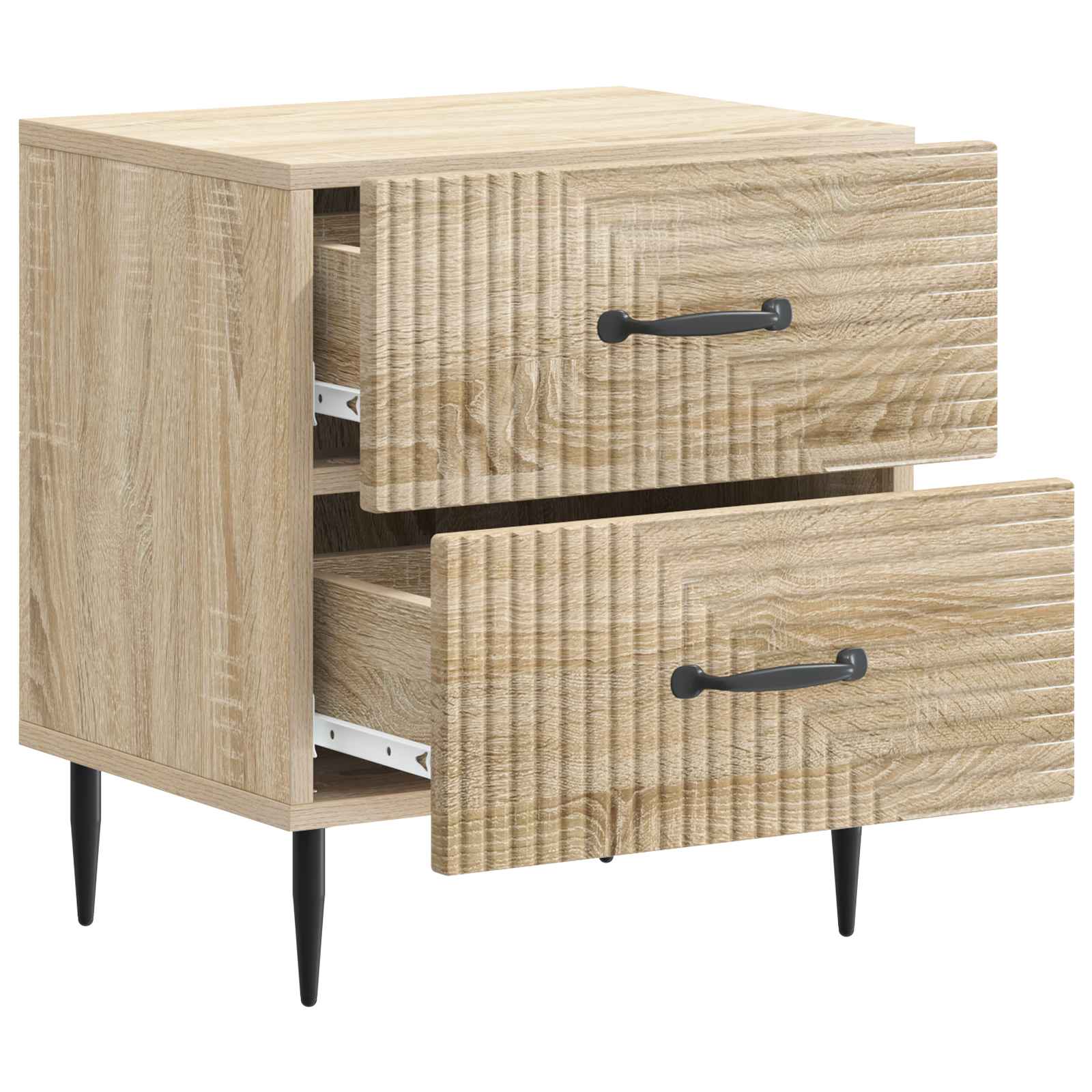 vidaXL Bedside Cabinet Sonoma Oak 43 x 34.5 x 47.5 cm Engineered Wood 4
