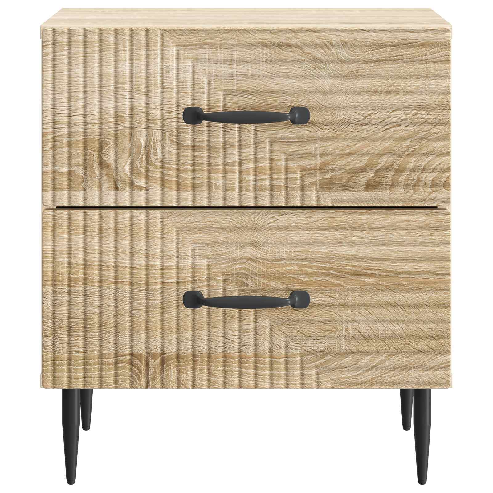 vidaXL Bedside Cabinet Sonoma Oak 43 x 34.5 x 47.5 cm Engineered Wood 5