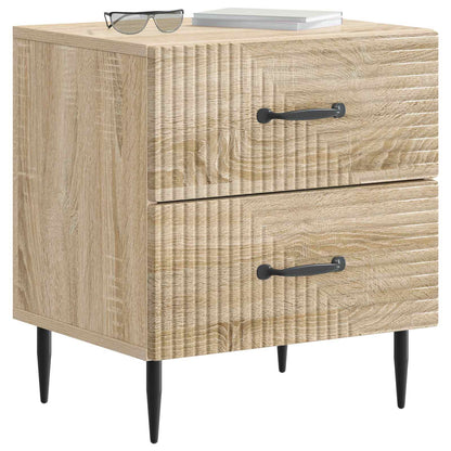 vidaXL Bedside Cabinet Sonoma Oak 43 x 34.5 x 47.5 cm Engineered Wood 3