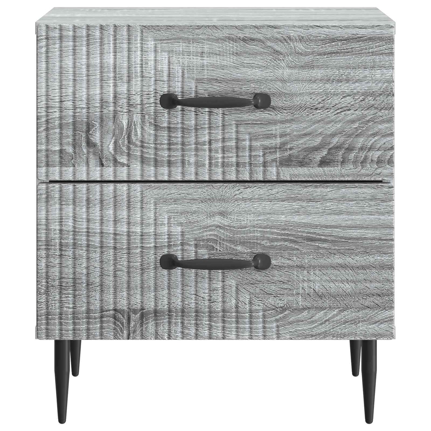 vidaXL Bedside Cabinet Grey Sonoma 43 x 34.5 x 47.5 cm Engineered Wood 5