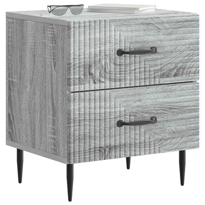 vidaXL Bedside Cabinet Grey Sonoma 43 x 34.5 x 47.5 cm Engineered Wood 3