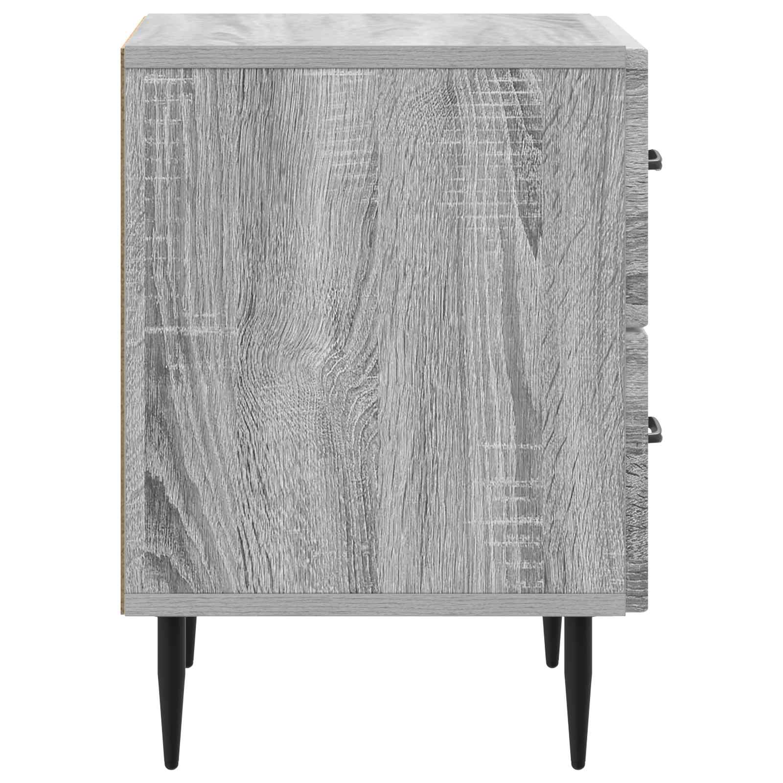 vidaXL Bedside Cabinet Grey Sonoma 43 x 34.5 x 47.5 cm Engineered Wood 6