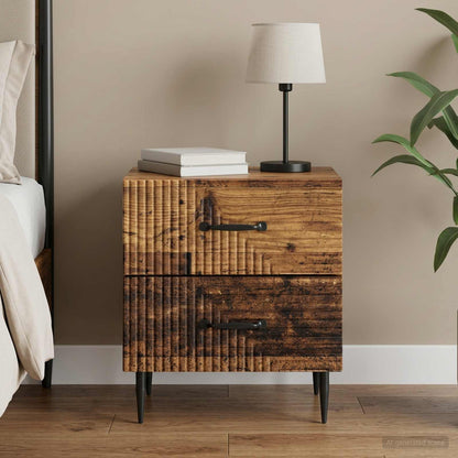 vidaXL Bedside Cabinet Old Wood 43 x 34.5 x 47.5 cm Engineered Wood 1
