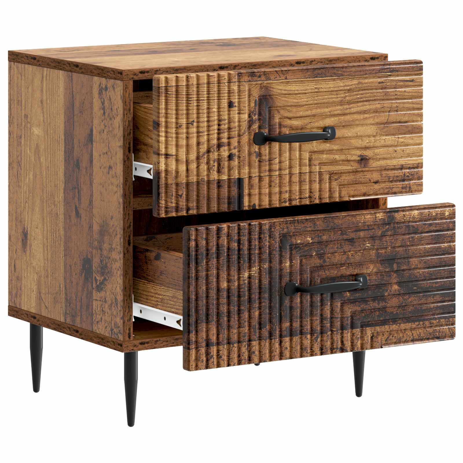 vidaXL Bedside Cabinet Old Wood 43 x 34.5 x 47.5 cm Engineered Wood 4
