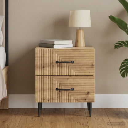 vidaXL Bedside Cabinet Artisan Oak 43 x 34.5 x 47.5 cm Engineered Wood 1