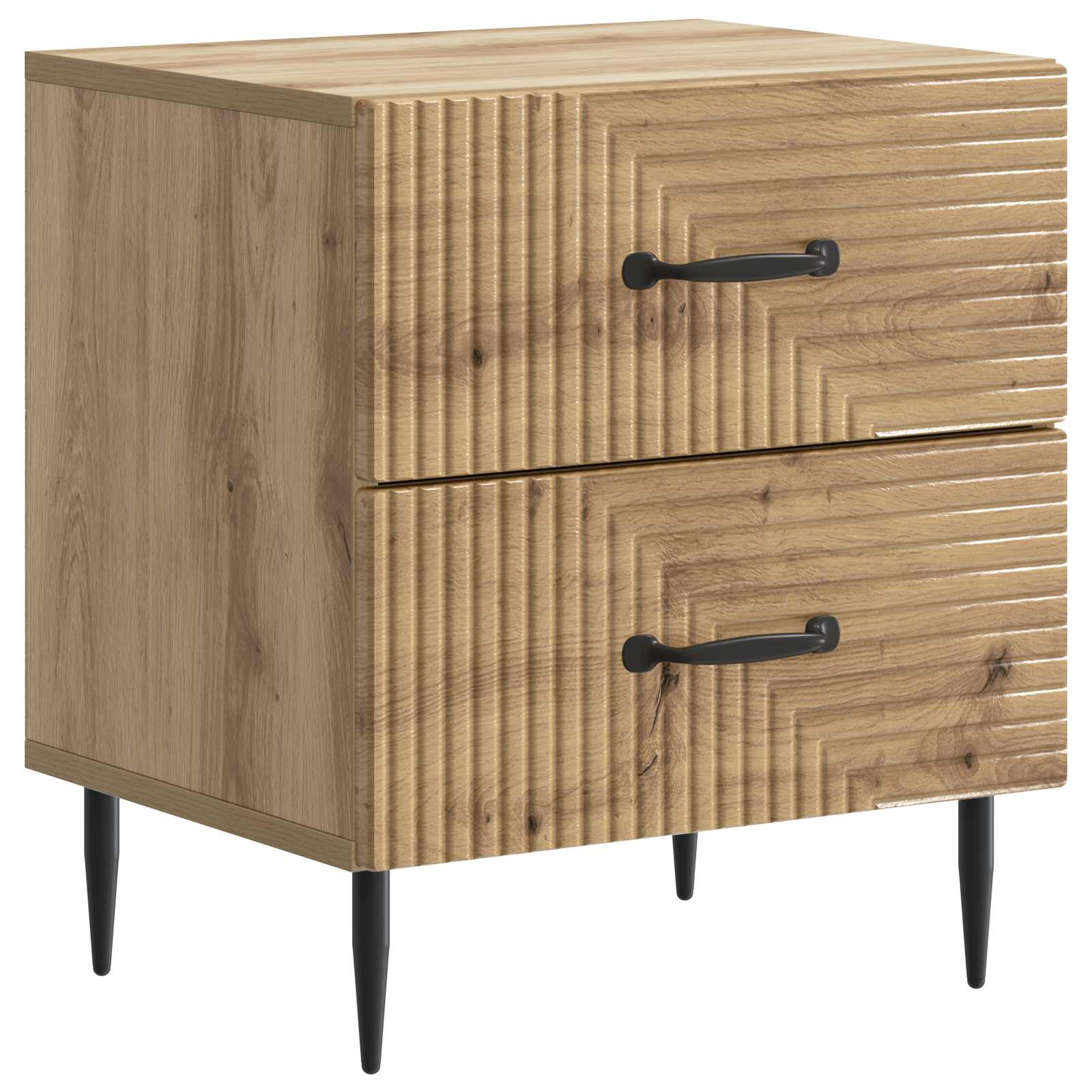 vidaXL Bedside Cabinet Artisan Oak 43 x 34.5 x 47.5 cm Engineered Wood 2