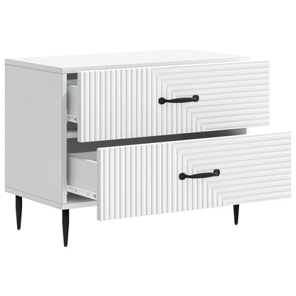 vidaXL Bedside Cabinet White 62 x 34.5 x 47.5 cm Engineered Wood 4