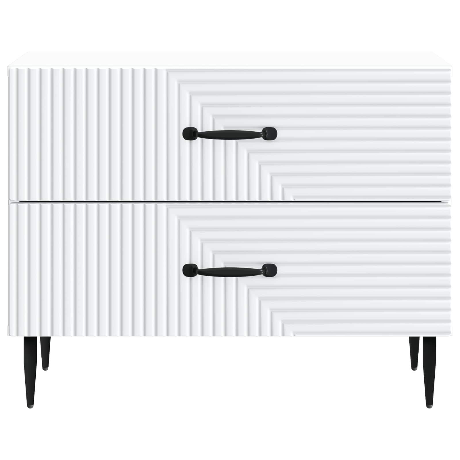 vidaXL Bedside Cabinet White 62 x 34.5 x 47.5 cm Engineered Wood 5