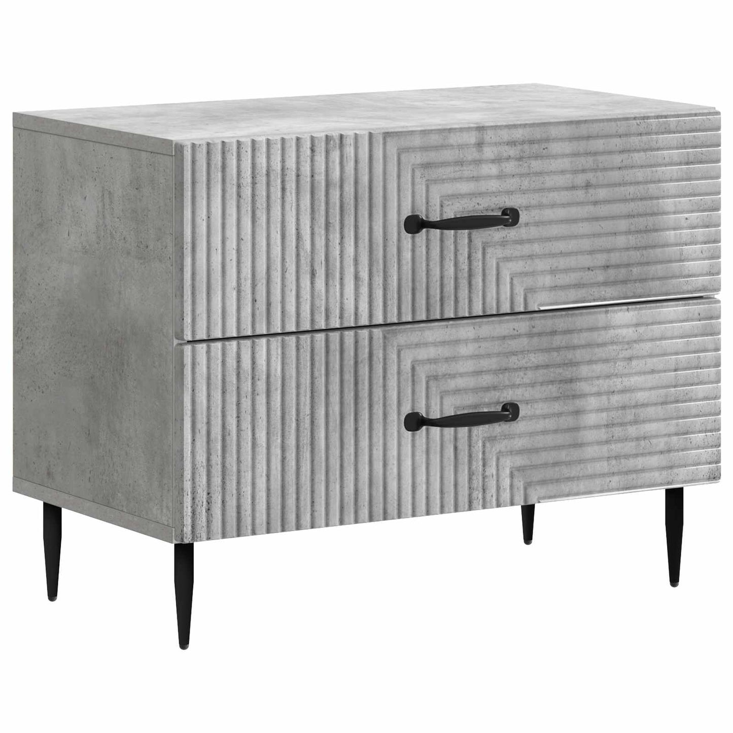 vidaXL Bedside Cabinet with Drawer Concrete Grey 62 x 34.5 x 47.5 cm 2
