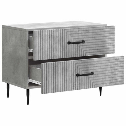 vidaXL Bedside Cabinet with Drawer Concrete Grey 62 x 34.5 x 47.5 cm 4