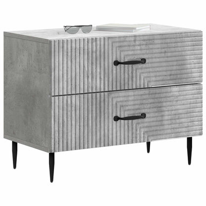 vidaXL Bedside Cabinet with Drawer Concrete Grey 62 x 34.5 x 47.5 cm 3