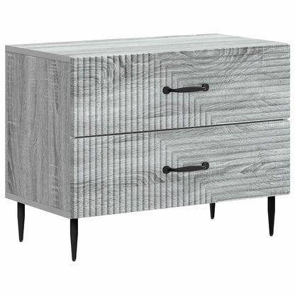 vidaXL Bedside Cabinet Grey Sonoma 62 x 34.5 x 47.5 cm Engineered Wood 2