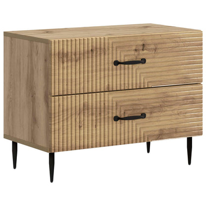 vidaXL Bedside Cabinet Artisan Oak 62 x 34.5 x 47.5 cm Engineered Wood 2