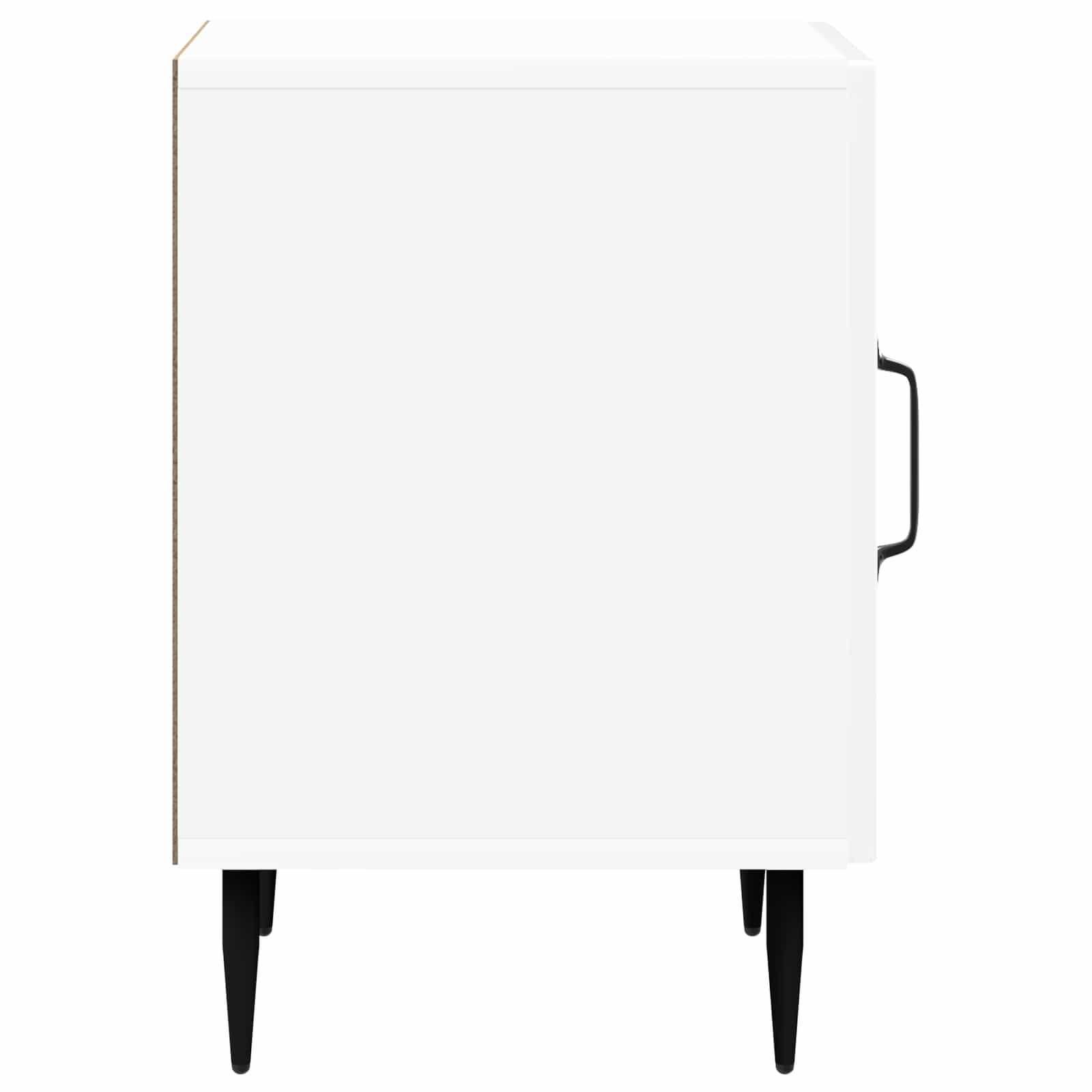 vidaXL Bedside Cabinet High Gloss White 43 x 34.5 x 50 cm 6
