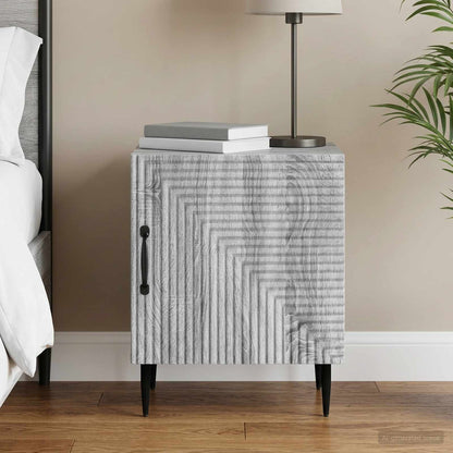vidaXL Bedside Cabinet Grey Sonoma 43 x 34.5 x 50 cm Engineered Wood 1