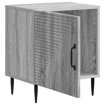 vidaXL Bedside Cabinet Grey Sonoma 43 x 34.5 x 50 cm Engineered Wood 4