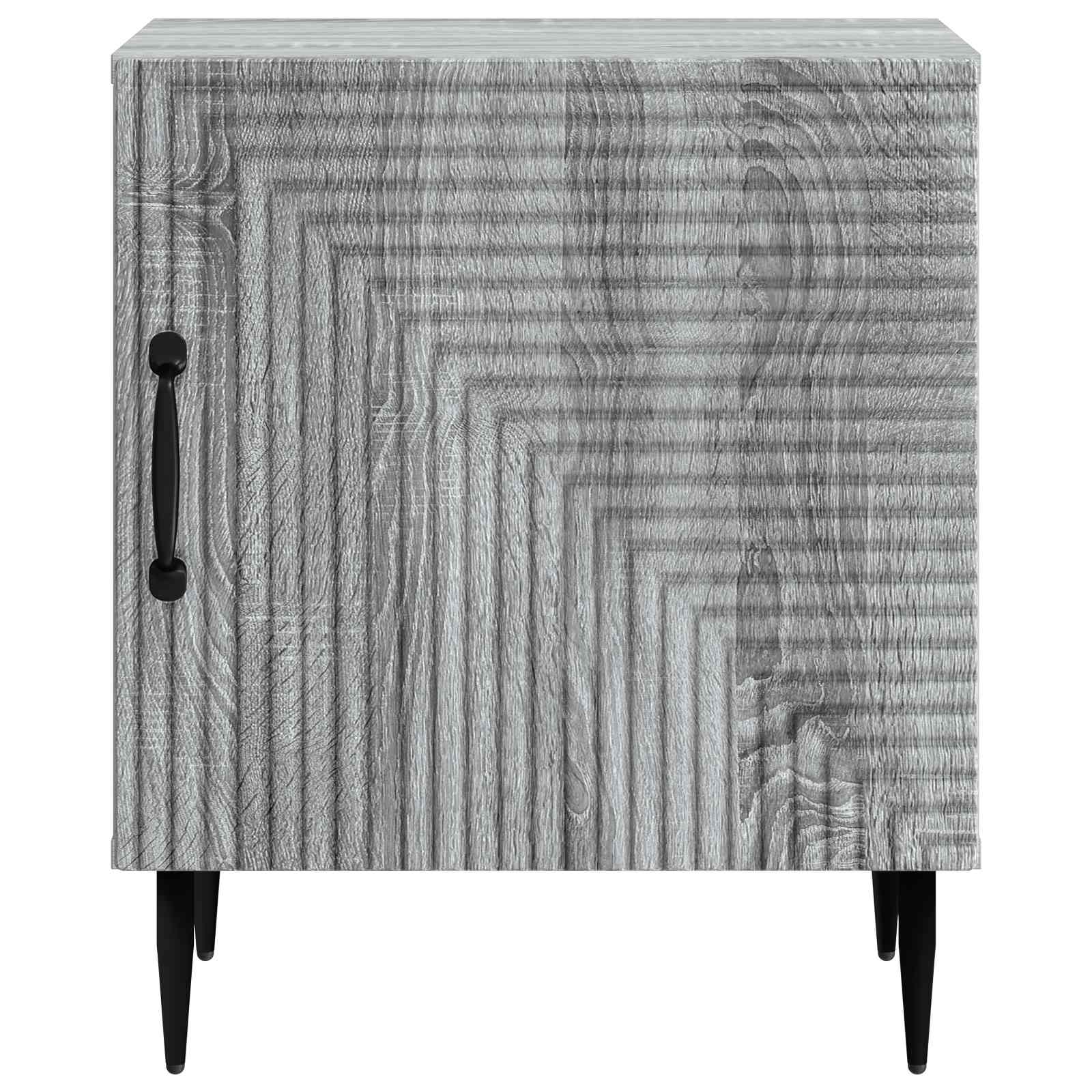 vidaXL Bedside Cabinet Grey Sonoma 43 x 34.5 x 50 cm Engineered Wood 5