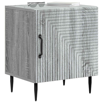 vidaXL Bedside Cabinet Grey Sonoma 43 x 34.5 x 50 cm Engineered Wood 3