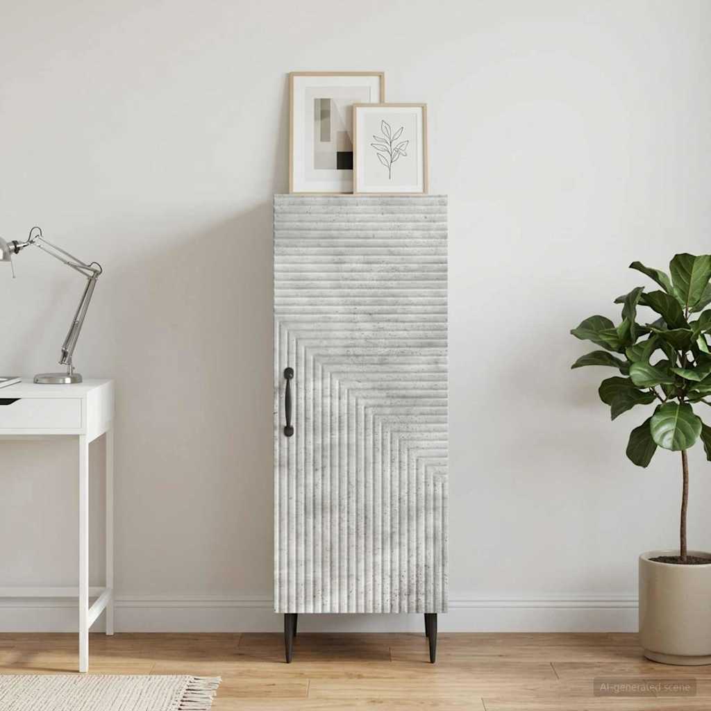 vidaXL Sideboard Concrete Grey 33 x 34.5 x 89.5 cm Engineered Wood 1