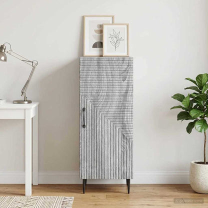 vidaXL Sideboard Grey Sonoma 33 x 34.5 x 89.5 cm Engineered Wood 1