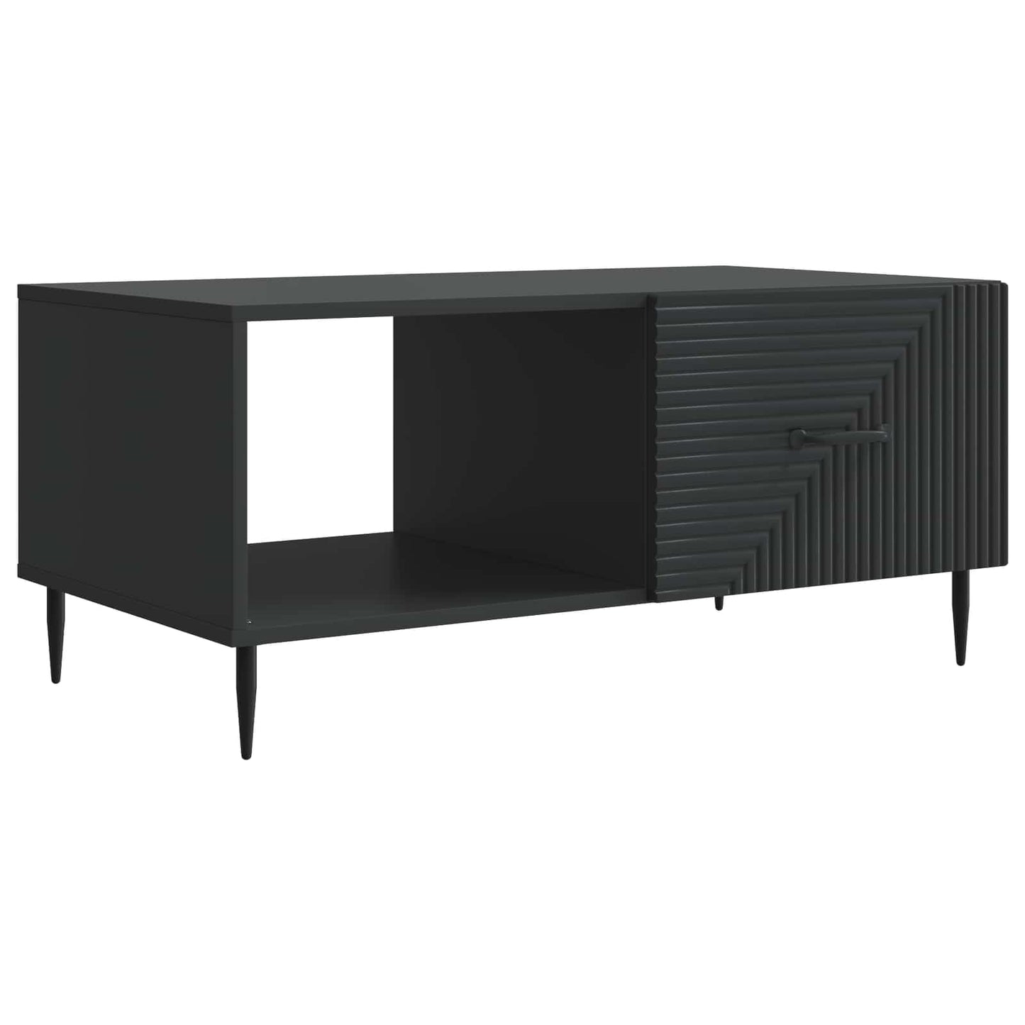 vidaXL Coffee Table Black 90 x 50 x 40 cm Engineered Wood 2