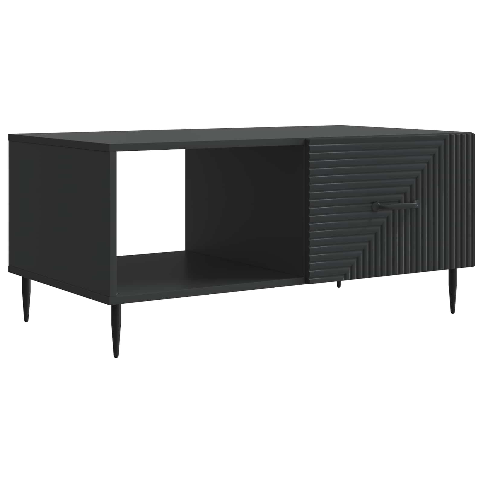 vidaXL Coffee Table Black 90 x 50 x 40 cm Engineered Wood 2