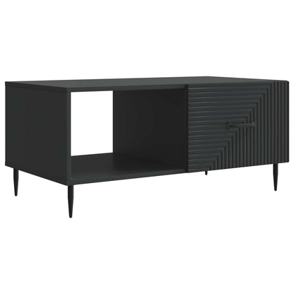 vidaXL Coffee Table Black 90 x 50 x 40 cm Engineered Wood 2